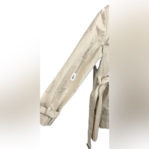 Trench Coat Classic Banana Republic Limonta Women's Sz SP Small Khaki 100 Cotton - Picture 6 of 11